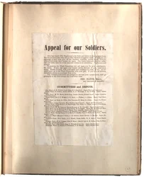 Appeal for our soldiers, Ohio [in scrapbook], c.1861-1865