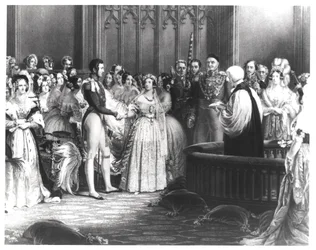 Marriage of Queen Victoria and Prince Albert at St. James