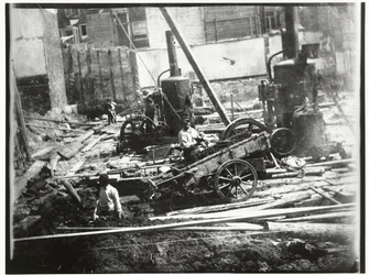 Construction Site for the Municipal Bath and Swimming Facility on Heiligeweg in Amsterdam