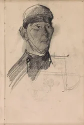 Bust of a Man Wearing Headgear