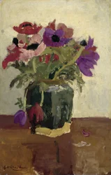 Ginger Pot with Anemones