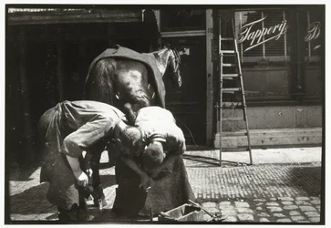Blacksmith Working with a Horse