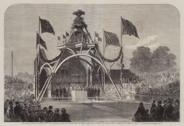 The Prince of Wales in Canada, His Royal Highness Laying the Corner-Stone of the Parliamentary Buildings at Ottawa