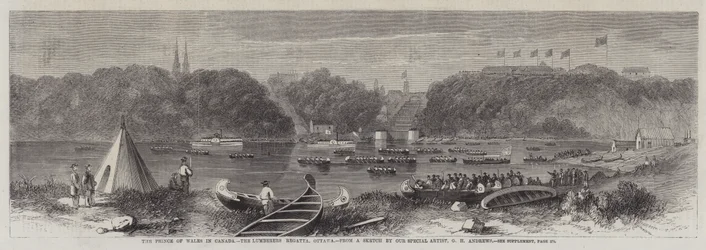 The Prince of Wales in Canada, the Lumberers Regatta, Ottawa