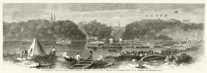 The Prince of Wales in Canada, the Lumberers Regatta, Ottawa