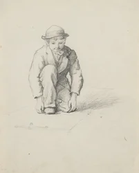 Untitled - Boy Playing Marbles