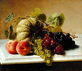Still Life with Melons and Grapes