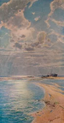 Silver Light on a Golden Bar, Ambleteuse