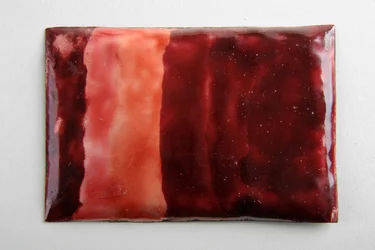 Red enamel plaque
