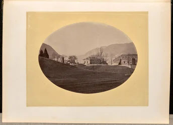 Houses along a waterfront area, West Point