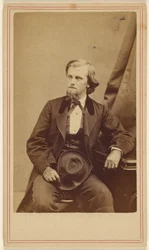 Unidentified Man with Goatee, Seated, Holding a Hat in His Lap