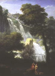 View of the Falls of Terni with Classical Figures in the Foreground
