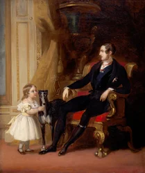 Albert, Prince Consort with Princess Victoria and Eos