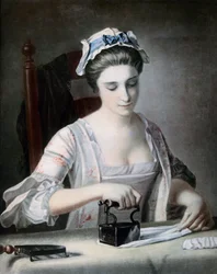 A maid ironing
