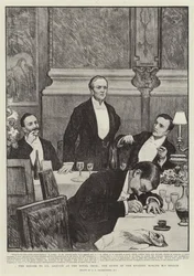 The Dinner to Mr. Asquith at the Hotel Cecil, the Guest of the Evening Making His Speech