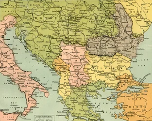 Map To Illustrate the Eastern Battle Fronts, 1919