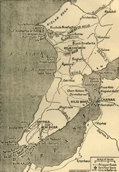 Map of the Gallipoli Peninsula