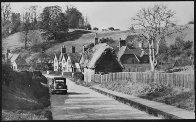 View along Sandhill Close, with St Michael