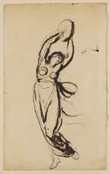 A Nymph Dancing with a Tambourine