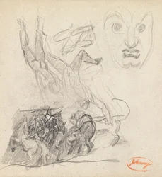 Figure Composition Study 21 with a Face