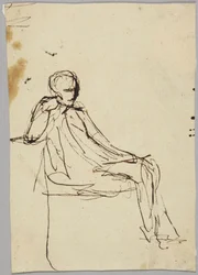 Seated Male Figure, Portrait Study