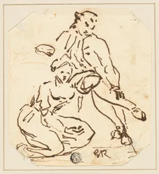 Seated Man and Woman