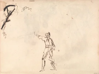 Standing Figure with Arm Upraised, Possibly Macbeth