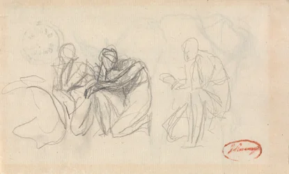 Three Kneeling Figures