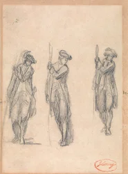 Three Sketches of a Man in Uniform