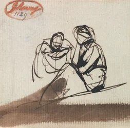 Two Seated Figures