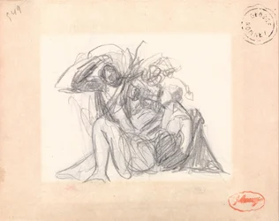 Unidentified Subject: Reclining Woman and Other Figures