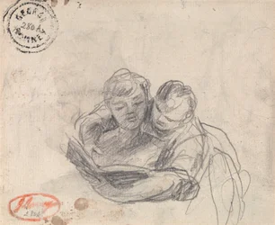 Woman Teaching a Child to Read