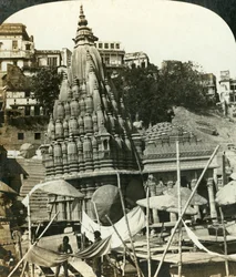 Temples on the Banks of the Ganges, Benares, India