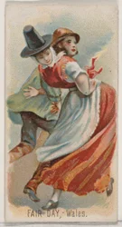Fair Day, Wales, from the Holidays series N80 for Duke brand cigarettes, 1890
