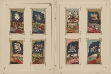 Flags of All Nations and the United States of America - Pages 27 and 28, 1887