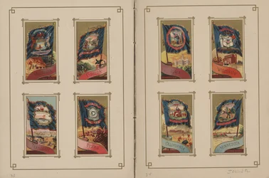 Flags of All Nations and the United States of America - Pages 33 and 34, 1887