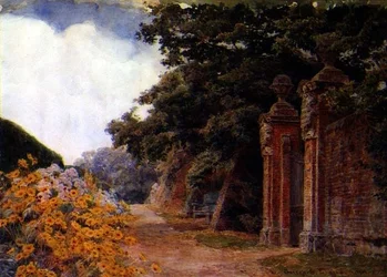 A Garden Border with a Wall and Gateway