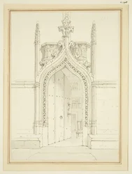 Doorway of Vestry Room of St Mary Redcliffe, c.1812