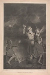 West Window of the Chapel, New College Oxford, Adoration of the Shepherds, From the Nativity Scene