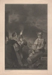 West Window of the Chapel, New College Oxford: Shepherd Boy and Dog, Part Nativity Window