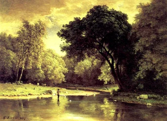 Fisherman in a Stream