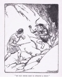 He had never seen so strange a beast, from The Heroes published by George Allen and Unwin 1929