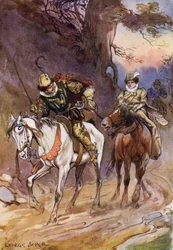 When the horse of Katharine stumbled he would storm and swear at the poor jaded beast