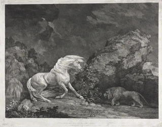A Horse Frightened by a Lion
