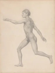 Human Figure, Lateral View, Undissected (Finished Study for Table VIII)