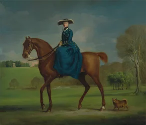 The Countess of Coningsby in the Costume of the Charlton Hunt, ca. 1760