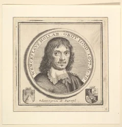 Bust of Hollar in a Circular Frame, Published in Vertue