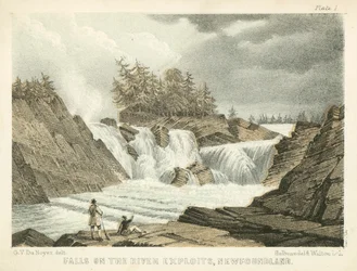 Falls on the River Exploits, Newfoundland