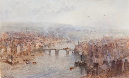 Whitby and the River Esk, On a Grey Day