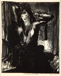 Girl Fixing Her Hair, 1923-24